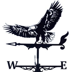 스테인 스틸 독수리 풍속계 바람개비 정원장식 풍속 바람 풍량측정기, 독수리 풍향계