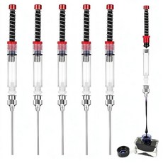 Spcmgsz 만년필 잉크 주사기 6개 스프링 컨버터 및 탈착식 무딘 팁이 있어 세척 접착 향수 추출에 사용할 수 있습니다, 기본 옵션