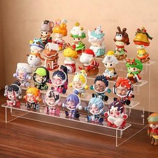 透明亞克力展示架梯形階梯式陳列架 手辦盲盒模型立牌收納架 多層階梯展示 收藏品收納, 1個, 一層長20cm升級加厚材質,無規格