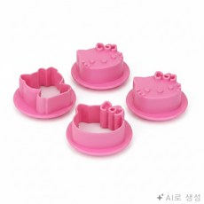 모두상회 쿠키 모양틀 야채모양틀, 핑크계열, 4개, 핑크