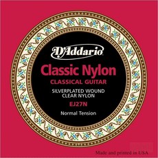 D'Addario EJ27N 古典吉他弦 尼龍弦 中張力 學生級, 1個, EJ27N-中張