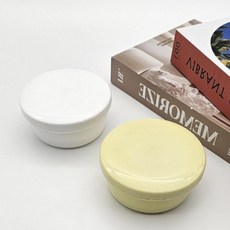 휴대용 실리콘 비누 보관함 원형 여행용 세면 케이스, 화이트, 1개