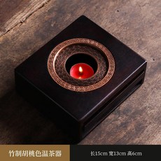 南美胡桃木溫茶器 茶道配件, 竹製胡桃色溫茶器