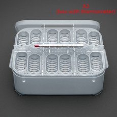 12 그리드 DIY 해치 박스 뱀 도마뱀 파충류 계란 트레이 상자 부화 장치 등산 애완 동물 거북이 인큐베이터 용품, [03] only thermometer, 03 only thermometer, 없음