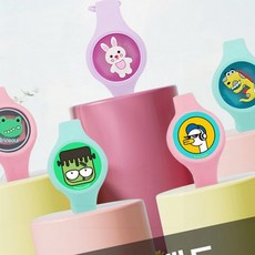 썸머밴드 LED 팔찌 야외 캠핑 벌레 제거 기피제 캐릭터 웨어러블, GFarm  썸머밴드B-공룡