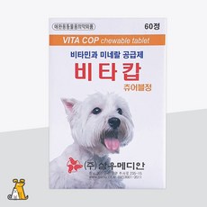 비타캅 츄어블 60정 강아지 비타민 미네랄 영양제, 1개