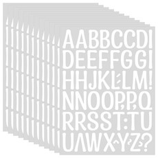 135PCS 편지 스티커 대형 12매 알파벳 번호 게시판 포스터 우편함 공예 교실 홈스쿨 프로젝트 장식 블랙 3인치, White, 1 Inch