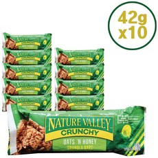 네이처밸리 그래놀라바 오츠앤허니, 10개, 42g