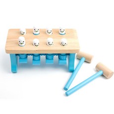 어린이집 망치 놀이 두더지잡기 원목 교구 4세 손녀선물 사고력 아기 아가, 1개