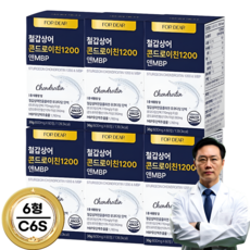 철갑상어 콘드로이친 1200 6형 식약청 인증 c6s 저분자 MBP 포디어, 6개, 60정