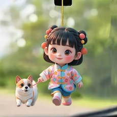 차량룸미러장식 자동차꾸미기 차량악세사리 실내용품