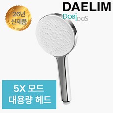 26년 신제품 대림 욕실샤워기 5X모드 대용량 12cm헤드 강력파워분사 미스트 청소건모드, 단품, 1개