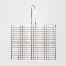 덕흥 스텐 사각 석쇠 손잡이 겹석쇠 그릴 불판 소, 소250x210, 1개