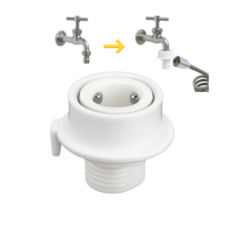 프라니 세탁기 커플링 나사형 변환 커넥터 호스 연결부품, 1개