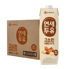 연세두유 고소한 아몬드&잣 1000ml 12팩, 12개, 1L