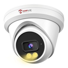 ANPVIZ 5MP POE IP 카메라 실외 앵글 사람 내장 카메라 IP66 있는 방수 터렛 2.8MM 30.5M(100피트) 와이드 IR 야간 마이크 기능이 시야 감지, 5MP 스마트 컬러 나이트 비전