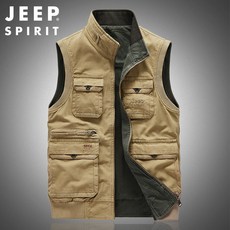 JEEP SPIRIT 지프 스피릿 남성 멀티포켓 리버시블 베스트 캐주얼 양면조끼 X-0269