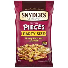 Snyder's of Hanover 파티 믹스 버라이어티 팩 스나이더스 오브 해노버 프레첼 조각 허니 머스타드와 양파 사이즈 18온스, 1개