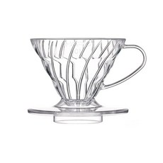 HARIO 하리오 V60 투과 드리퍼 01 클리어 트라이탄 1~2잔용 커피 핸드 드립 원형 헹굼 모양 BPA 무료 식세기 OK 일본제 VDTA-01-T, 1개