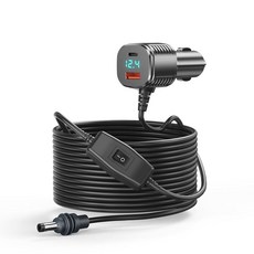 Starlink 미니 케이블 3 in 1 자동차 충전기 DC 전원 케이블 + 담배 라이터 어댑터 12V-48V 디지털 디스플레이 USB C PD 및 A 포트 트럭 자동차용 3, 10피트