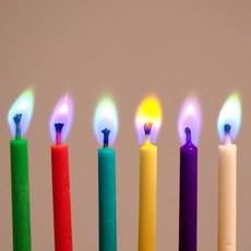 레인보우초 12세트 무지개초 생일케이크 촛불 오로라불꽃, 본상품