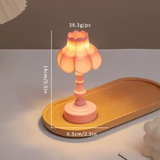 1:12 인형 집 미니어처 꽃봉오리 테이블 램프 야간 조명 가구 홈 모델 장식 장난감 액세서리, A3