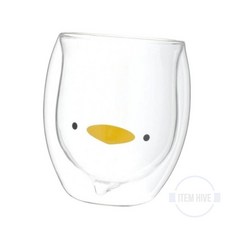 예쁜유리컵 250ml 오리 유리티잔 이쁜잔