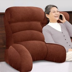 등쿠션 삼각 침대베개 헤드 롱베개 소파 등받이 좌식, 1개, O. KNew 2세대. 벽돌색 세로 줄무늬 8040cm