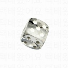 투명 주사위 15mm 미니 보드게임 파티 행사 단체 게임 놀이 숫자 수학 교구 7개