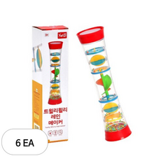 캐스비 트윌리흴리 레인메이커 딸랑이, 혼합 색상, 6개