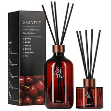 스미어티 디퓨저 대용량 실내 방향제 리필액 선물 세트 집 화장실 방향제 500ml, 블랙체리, 1개
