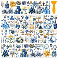 PVC 열전사 스티커 창문 컵 화분 데코 인테리어 14x14cm 12장세트 12가지 디자인, 혼합