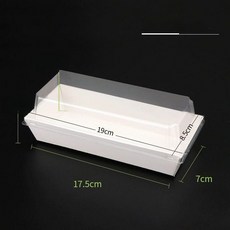 200개 샌드위치 빵 대량 디저트 포장 박스 케이크 롤 푸딩, 1개, 100