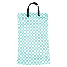 웨그리코 대형 재사용 가능한 걸이식 젖은 마른 천 기저귀 가방블랙, Checkerboard Mint Green, 1