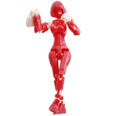 라푸유 여성 구체관절피규어 구체관절 피규어 자유롭게 움직이는 공주 캐릭터 구체관절인형 액션피규어 여자스타일 액션피겨, 1개, 레드, 145mm