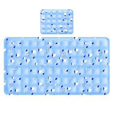 ALLILIO 시원한 여름 쿨매트 베개 세트 리브맘 양면 쿨매트, 1개, 얼음곰