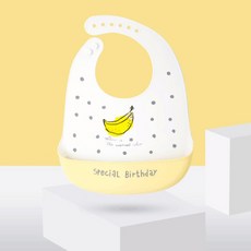 파스텔 아기 실리콘 턱받이 이유식 턱받이, 1개