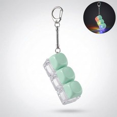 치프몰 파스텔 키보드 열쇠고리, 1개, LED 3캡 그린