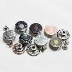 [단추똥꼬] 청바지단추 청자켓 흔들이 단추 5세트 20mm, 1개, (01번) LEAVS 엔틱골드 5세트