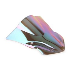 오토바이 스크린 더블 버블 윈드 실드 디플렉터 프로텍터, 3. White Iridium