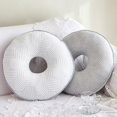 토탈하우스 땡여름 필수템 시원이 도넛방석 듀라론 냉감방석 시원한 원형방석 시원한방석 0304, 1개, 화이트