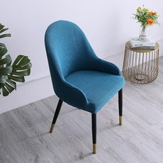 대형 극세사 의자커버 천갈이 리폼 커버만 카페 시트, 1개, 콘 벨벳 - 딥그린