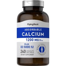 칼슘 1200mg 비타민 D3 5000 iu 고함량 240정 4개월 미국산 대용량 Calc, 칼슘 1200mg  비타민 D3 240정, 1개