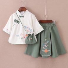 女童古風漢服套裝 中國風唐裝裙
