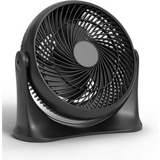 EZ-CHILL 27.9cm(11인치) 고속 테이블 탑 공기 순환 팬 가정 침실 또는 사무실용 조용한 개인 선풍기 3가지 속도 및 90도 기울기 블랙, 1개