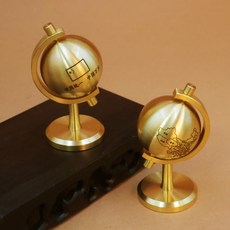 黃銅一個億銅擺件工藝品時來運轉辦公室一個億旋轉硬幣裝飾品地球儀擺件默認顏色, 地球儀擺件