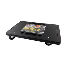 輕巧平板車 組合式板車 最大荷重100KG 活動車 塑鋼 迷你趴地車 烏龜車 貨物車 平板車 KT-609, 1台(超商取貨限買2台), 黑色