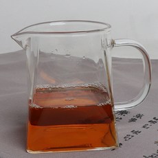 사각 유리 숙우 티포트 티팟 공도배 차우림, 투명, 700ml, 1개