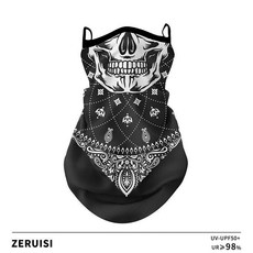 ZERUISI 絲防曬面罩 夏季戶外男女掛耳摩托車頭巾透氣面巾圍脖套, GE-2026, 1個