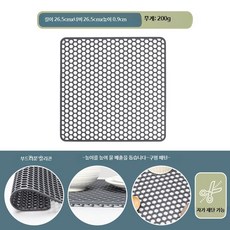 배수 매트 식기 보호 미끄럼방지 패드, 1개, A_26.5x26.5x0.9cm다크그레이벌집